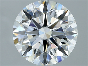 Picture of Natural Diamond 2.09 Carats, Round with Excellent Cut, E Color, VS2 Clarity and Certified by GIA