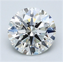 Natural Diamond 1.71 Carats, Round with Excellent Cut, H Color, VS1 Clarity and Certified by GIA