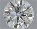 Natural Diamond 0.50 Carats, Round with Very Good Cut, I Color, VVS2 Clarity and Certified by IGI