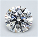 Natural Diamond 2.01 Carats, Round with Excellent Cut, D Color, SI1 Clarity and Certified by GIA