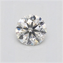 Natural Diamond 0.44 Carats, Round with Excellent Cut, H Color, SI2 Clarity and Certified by IGI