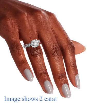  0.75 carat channel set side diamonds engagement ring 