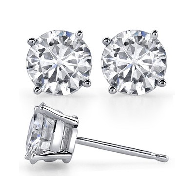 Round  diamonds basket stud earring mounting