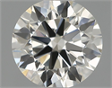 Natural Diamond 0.54 Carats, Round with Excellent Cut, I Color, VS1 Clarity and Certified by IGI