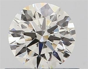 Picture of Natural Diamond 0.52 Carats, Round with Excellent Cut, K Color, VS2 Clarity and Certified by GIA