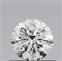 Natural Diamond 0.54 Carats, Round with Excellent Cut, H Color, VVS2 Clarity and Certified by IGI