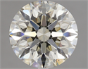 3.01 Carats, Round Diamond with Excellent Cut, K Color, SI1 Clarity and Certified by GIA