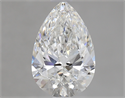 1.02 Carats, Pear Diamond with  Cut, F Color, IF Clarity and Certified by GIA