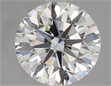 2.01 Carats, Round Diamond with Excellent Cut, H Color, SI2 Clarity and Certified by GIA