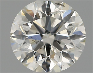 Picture of Natural Diamond 0.50 Carats, Round with Excellent Cut, H Color, SI2 Clarity and Certified by IGI