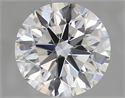 2.38 Carats, Round Diamond with Excellent Cut, H Color, VS2 Clarity and Certified by GIA