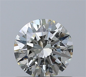 Picture of Natural Diamond 0.59 Carats, Round with Excellent Cut, J Color, SI1 Clarity and Certified by IGI