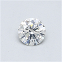 Natural Diamond 0.44 Carats, Round with Excellent Cut, H Color, SI2 Clarity and Certified by GIA