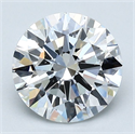 Natural Diamond 2.03 Carats, Round with Excellent Cut, D Color, VS2 Clarity and Certified by GIA