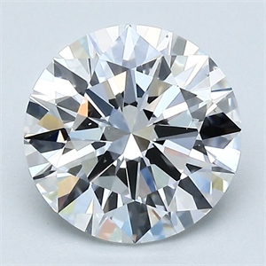 Picture of Natural Diamond 2.03 Carats, Round with Excellent Cut, D Color, VS2 Clarity and Certified by GIA