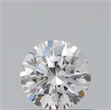 Natural Diamond 0.44 Carats, Round with Excellent Cut, D Color, SI2 Clarity and Certified by GIA