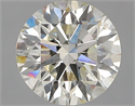 Natural Diamond 2.51 Carats, Round with Excellent Cut, K Color, SI1 Clarity and Certified by GIA