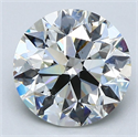 Natural Diamond 3.01 Carats, Round with Excellent Cut, I Color, SI1 Clarity and Certified by GIA