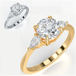 Picture of Three stone engagement rings