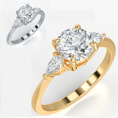 Three stone engagement rings