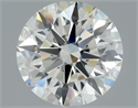 Natural Diamond 2.01 Carats, Round with Excellent Cut, J Color, VS2 Clarity and Certified by GIA