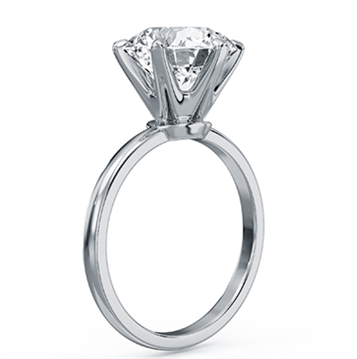 Engagement ring, 2 mm with 6 prongs, for 3 carats up.Novo style head