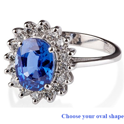 Picture of Kate Middleton 1.90 CT Sapphire engagement ring