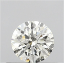 Natural Diamond 0.41 Carats, Round with Excellent Cut, K Color, I1 Clarity and Certified by GIA