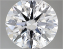 Natural Diamond 0.41 Carats, Round with Very Good Cut, D Color, I1 Clarity and Certified by GIA