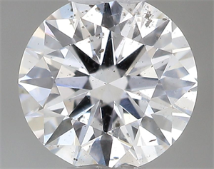 Picture of Natural Diamond 0.41 Carats, Round with Very Good Cut, D Color, I1 Clarity and Certified by GIA