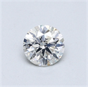 Natural Diamond 0.52 Carats, Round with Excellent Cut, H Color, SI2 Clarity and Certified by GIA