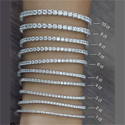 Foto 3carat 17cm, lab grown diamonds D VS1 Ideal-Cut tennis bracelet  de