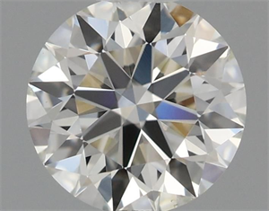 Picture of Natural Diamond 0.51 Carats, Round with Excellent Cut, K Color, VS2 Clarity and Certified by GIA