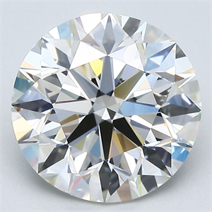 Picture of Natural Diamond 2.50 Carats, Round with Excellent Cut, J Color, VS1 Clarity and Certified by GIA