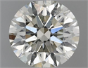 Natural Diamond 0.41 Carats, Round with Excellent Cut, J Color, SI1 Clarity and Certified by IGI