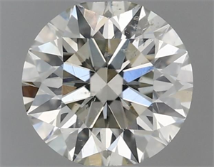 Picture of Natural Diamond 0.41 Carats, Round with Excellent Cut, J Color, SI1 Clarity and Certified by IGI