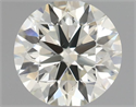 Natural Diamond 0.45 Carats, Round with Excellent Cut, K Color, VVS2 Clarity and Certified by IGI