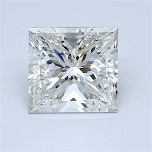 2.01 Carats, Princess Diamond with  Cut, G Color, SI1 Clarity and Certified by GIA