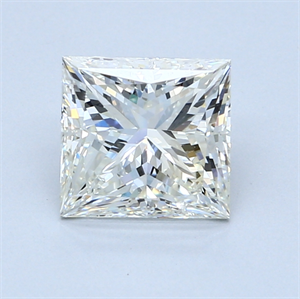 2.01 Carats, Princess Diamond with  Cut, J Color, SI2 Clarity and Certified by GIA