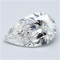 Natural Diamond 1.70 Carats, Pear with  Cut, F Color, VS2 Clarity and Certified by GIA