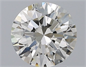 Natural Diamond 2.01 Carats, Round with Excellent Cut, J Color, SI2 Clarity and Certified by GIA