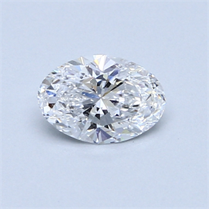 0.51 Carats, Oval Diamond with  Cut, D Color, SI1 Clarity and Certified by GIA