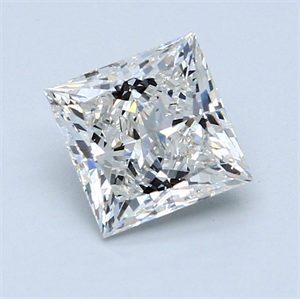 2.01 Carats, Princess Diamond with  Cut, G Color, SI2 Clarity and Certified by GIA