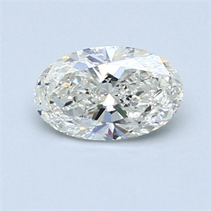 0.70 Carats, Oval Diamond with  Cut, J Color, SI2 Clarity and Certified by GIA