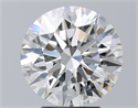 Natural Diamond 4.07 Carats, Round with Excellent Cut, H Color, VS1 Clarity and Certified by GIA