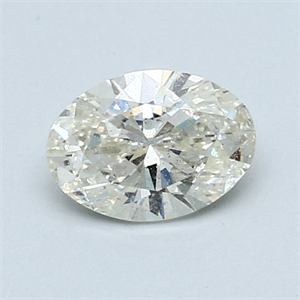 0.80 Carats, Oval Diamond with  Cut, J Color, SI1 Clarity and Certified by GIA