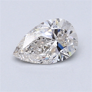 0.70 Carats, Pear Diamond with  Cut, H Color, SI1 Clarity and Certified by GIA