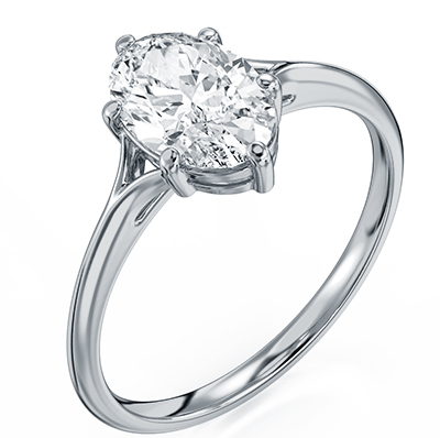 Low profile solitaire dainty engagement ring setting for all shapes