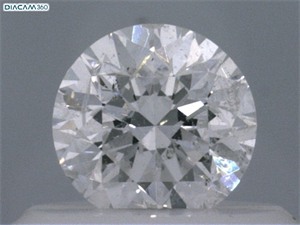 Picture of Natural Diamond 0.40 Carats, Round with Good Cut, D Color, I1 Clarity and Certified by GIA