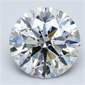 Natural Diamond 3.01 Carats, Round with Excellent Cut, I Color, SI1 Clarity and Certified by GIA